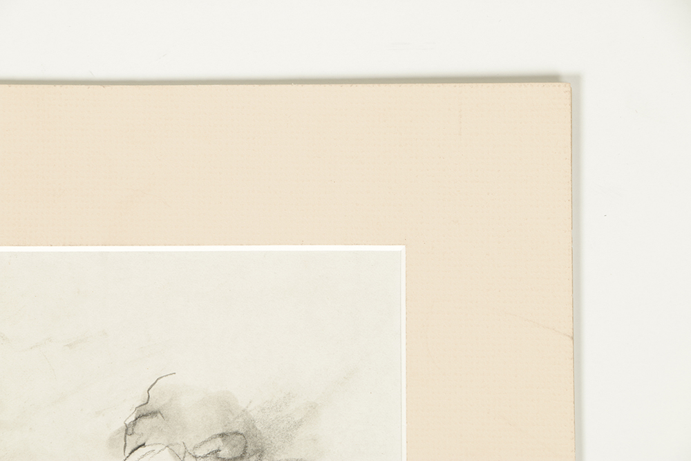 Edgar Yaeger Figural Charcoal Drawing on Paper