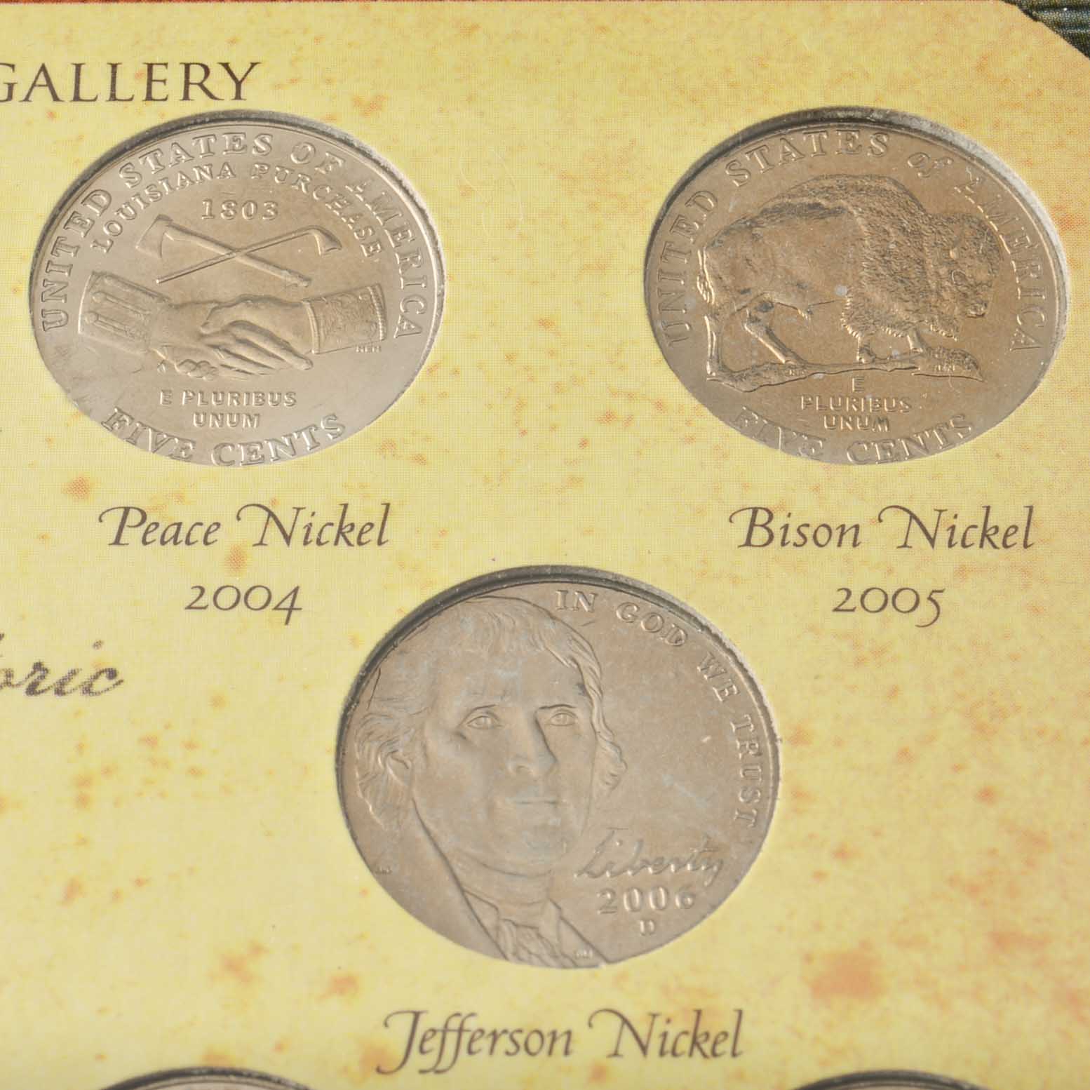Eleven U.S. Nickels