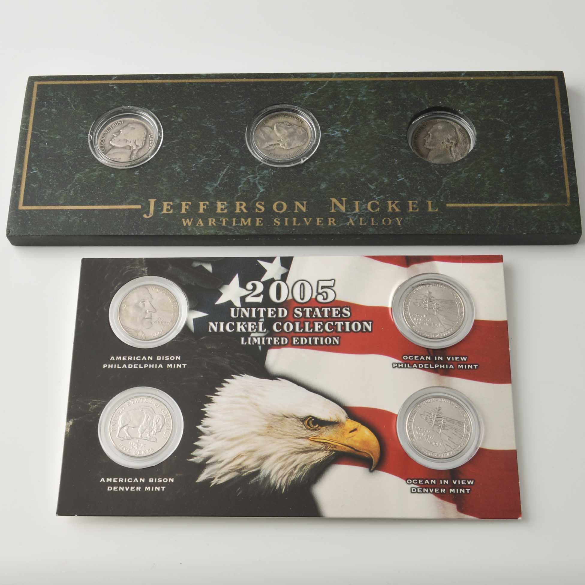 Eleven U.S. Nickels