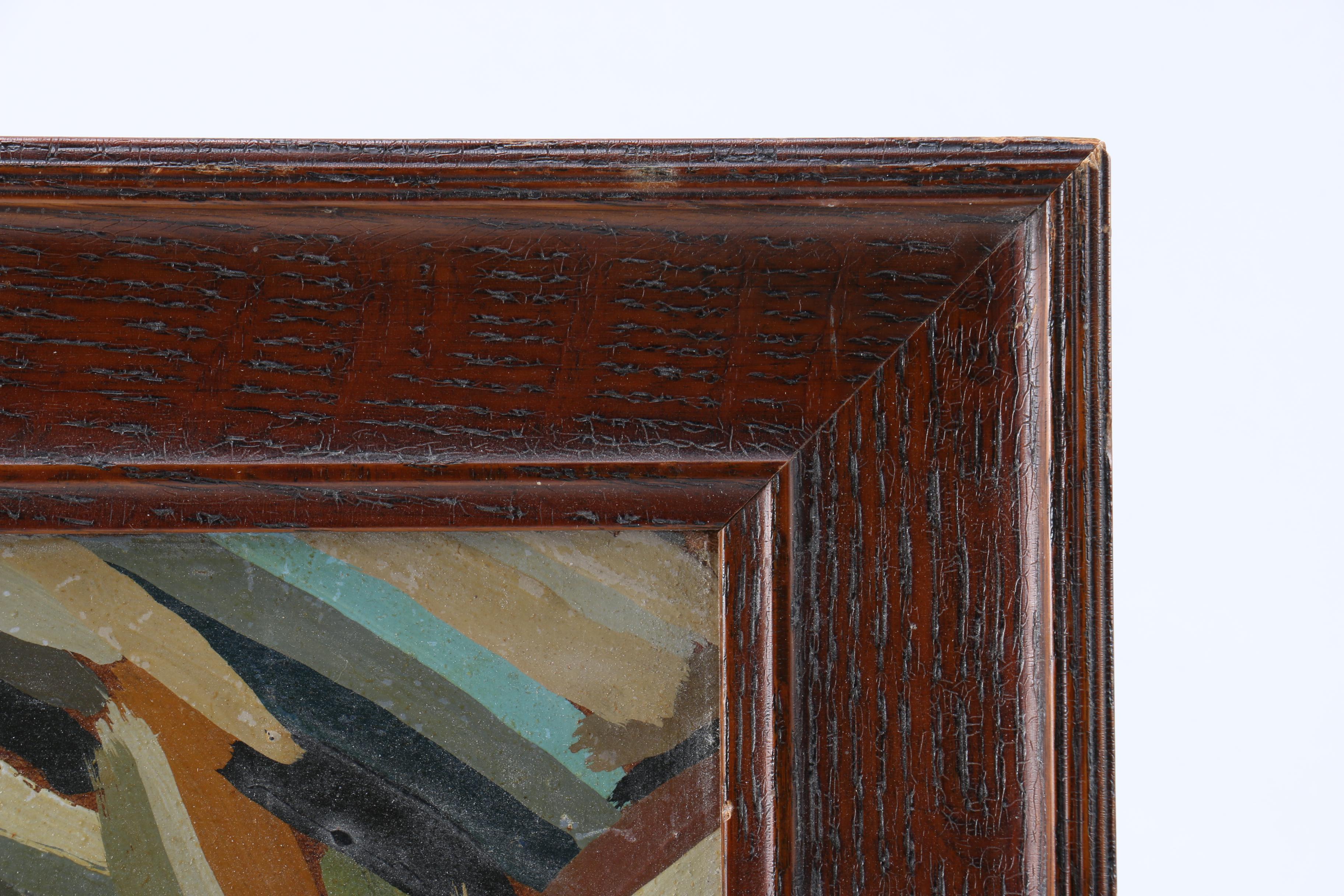 Jack Johnson Oil Painting on Board of Abstract Composition