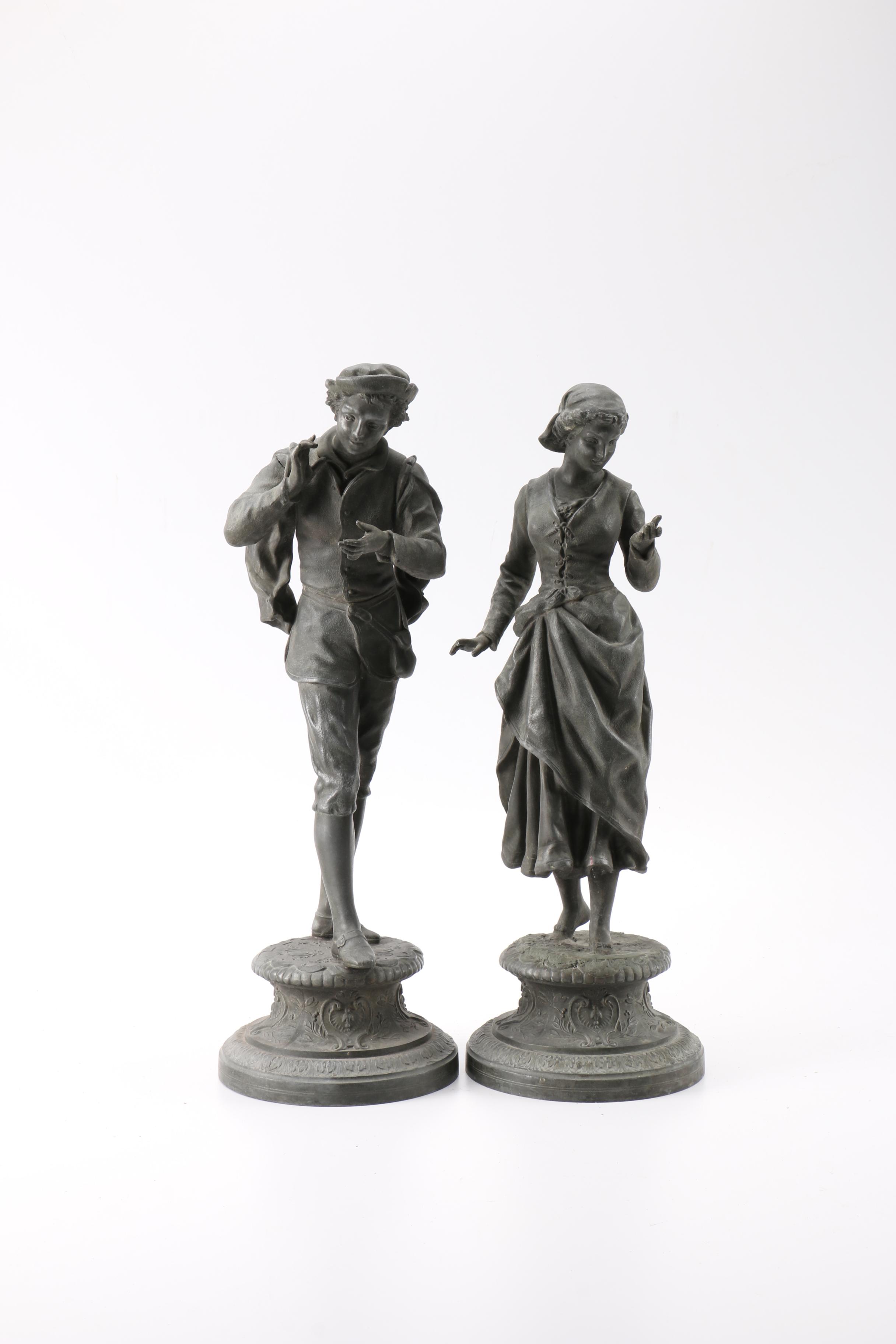 Cast Metal Figures of Peasants