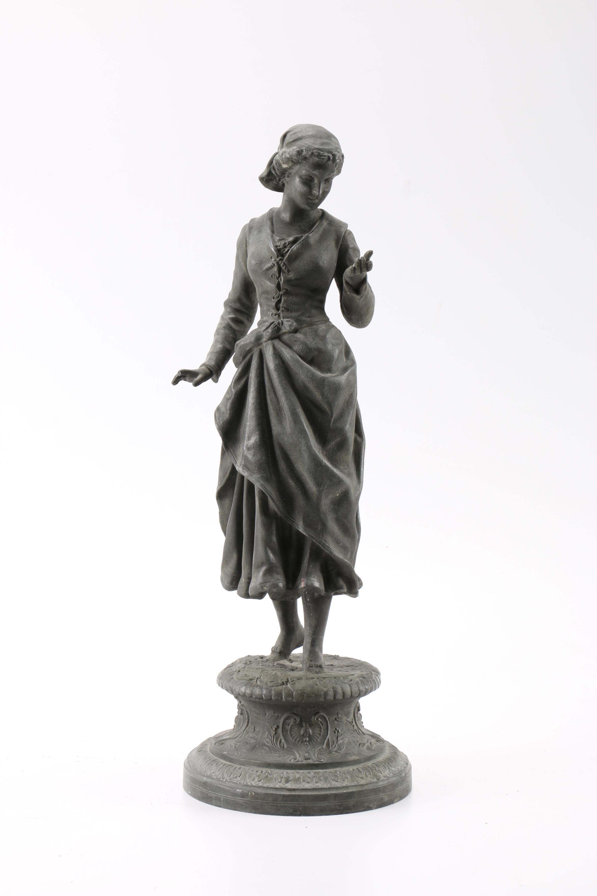 Cast Metal Figures of Peasants