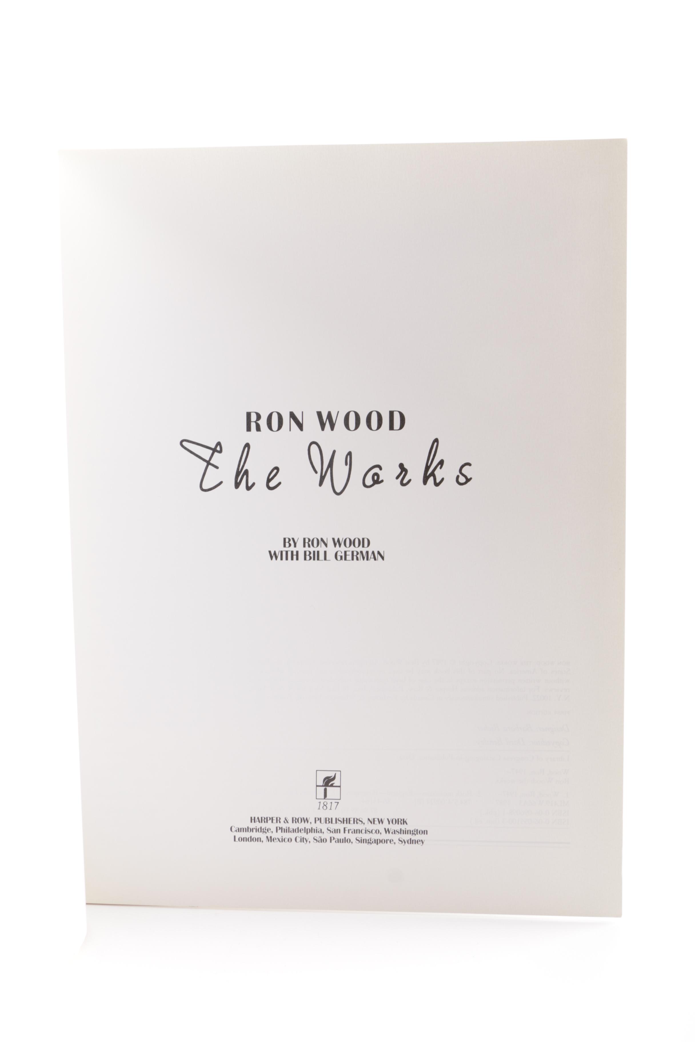 1987 Signed First Edition "Ron Wood The Works" by Ron Woods