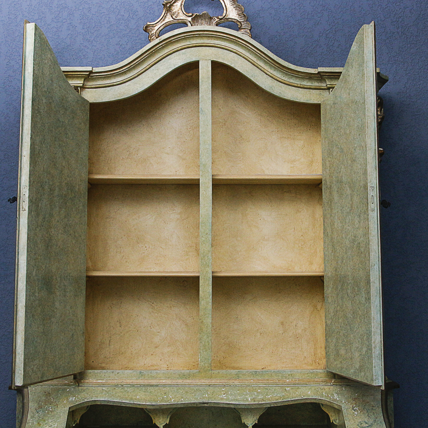 Rococo Style Secretary Bookcase by Maitland-Smith