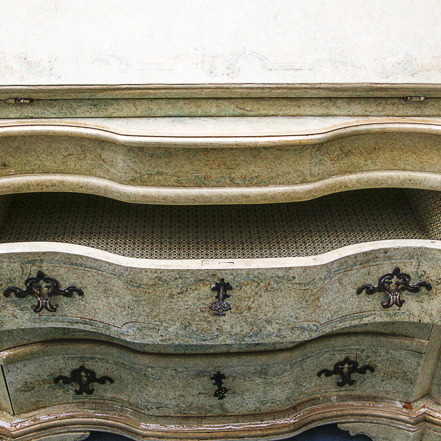 Rococo Style Secretary Bookcase by Maitland-Smith