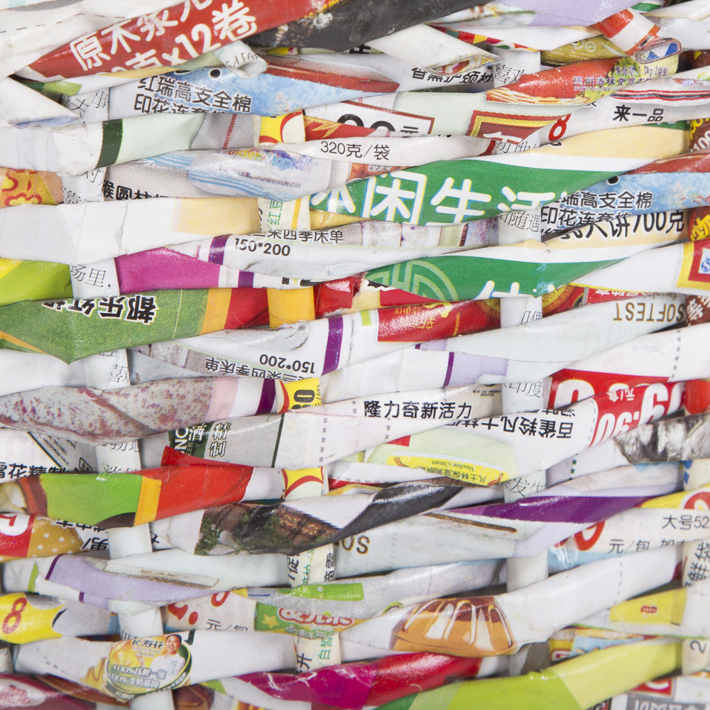 Woven Recycled Materials Waste Baskets