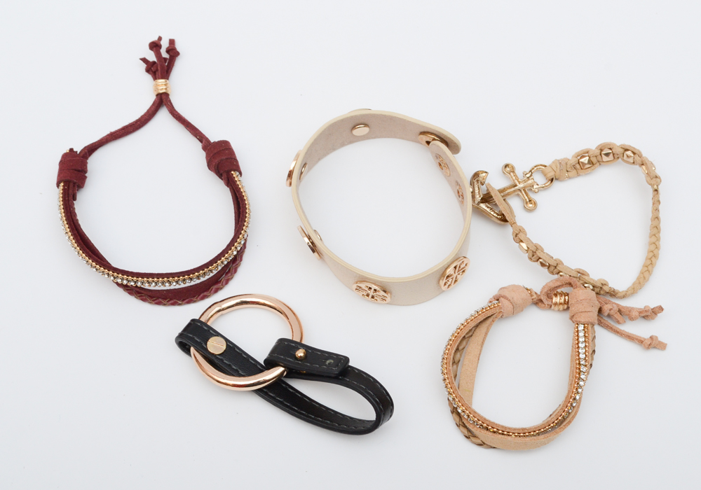 Earth Tone Leather Fashion Bracelets and Necklaces