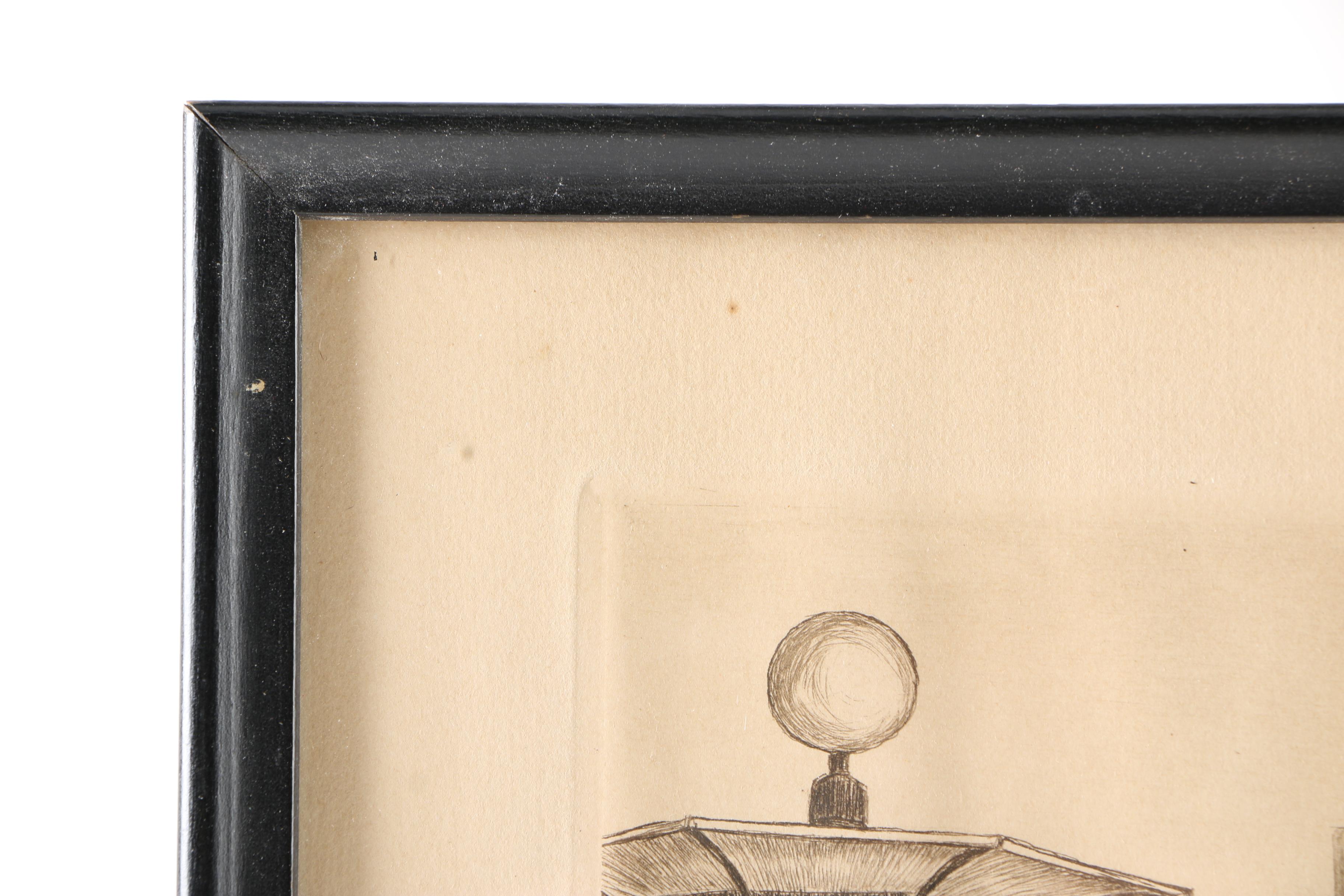 Boris O'Klein Mid Century Hand-Colored Etchings From His "Dirty Dogs of Paris" Series