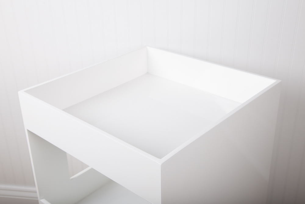 IKEA White Storage Cabinet and Work Table On Casters