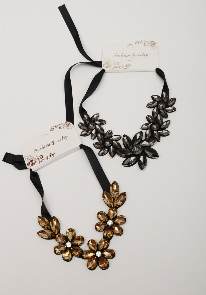 Large Pearl and Rhinestone Fashion Necklaces