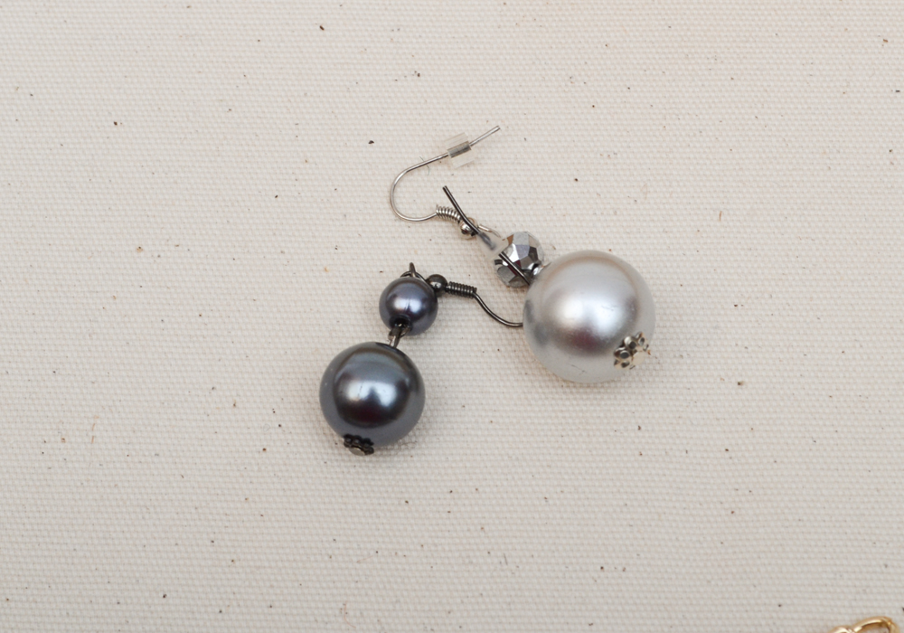 Large Pearl and Rhinestone Fashion Necklaces