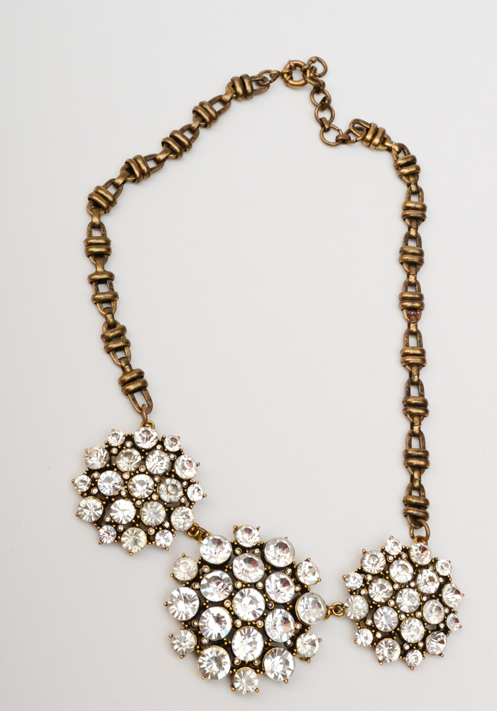 Large Pearl and Rhinestone Fashion Necklaces