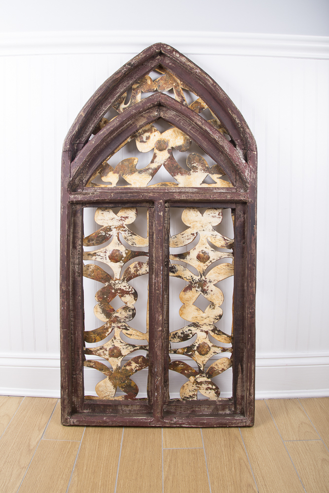 Reclaimed Wood Arched Window Wall  Art