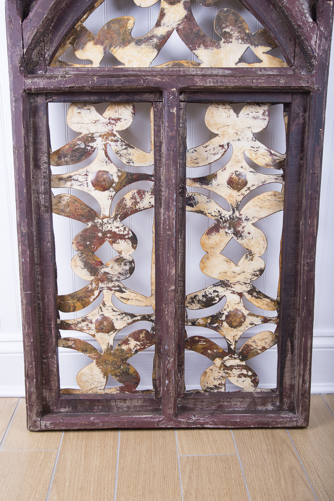 Reclaimed Wood Arched Window Wall  Art
