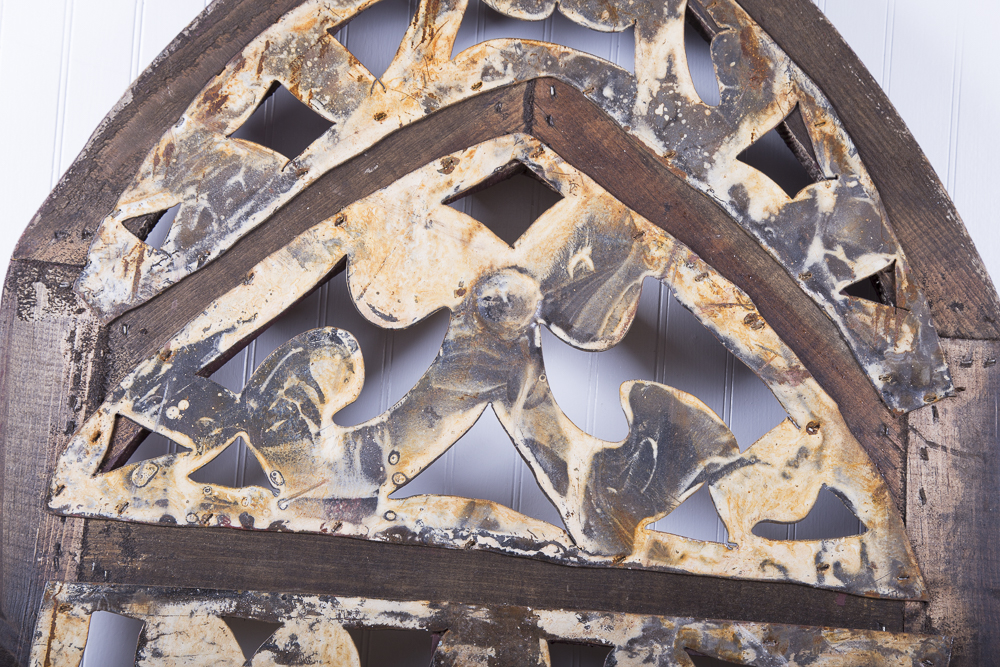 Reclaimed Wood Arched Window Wall  Art