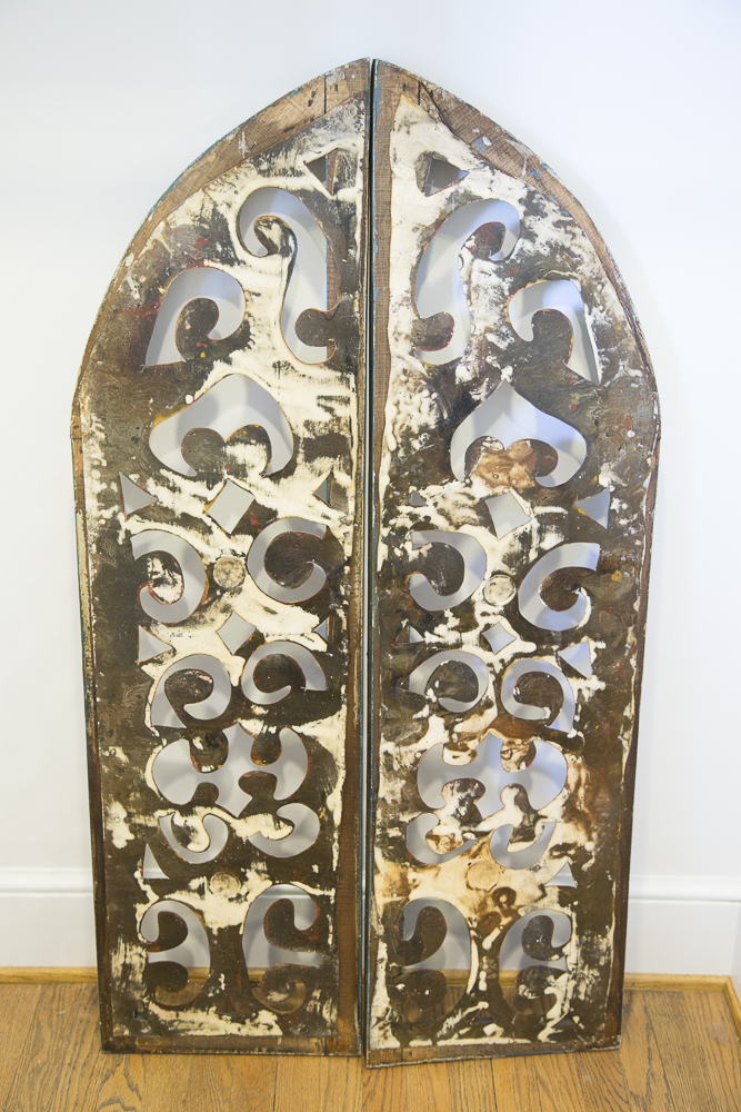 Reclaimed Wood Arched Window Wall Art