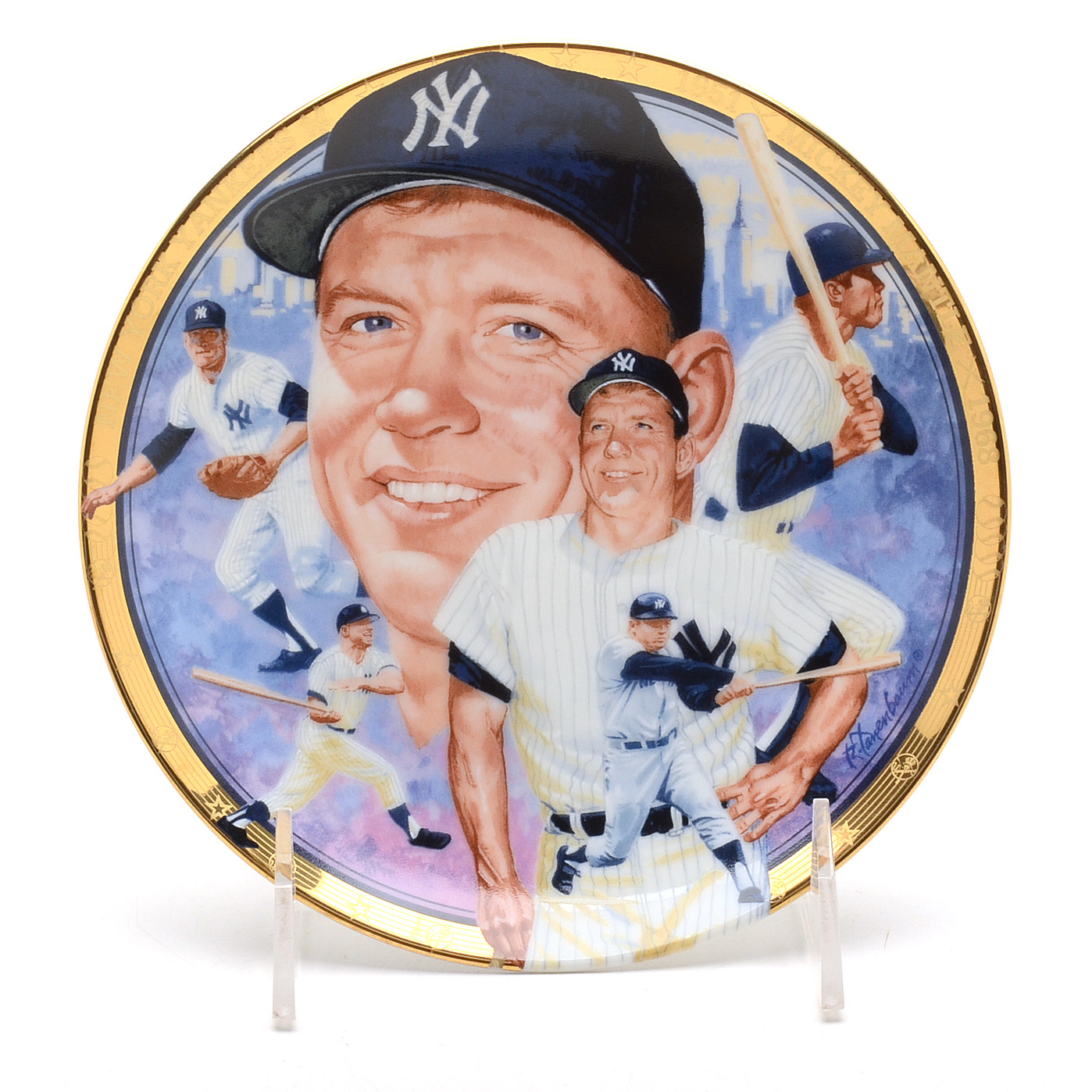 1993 Hamilton Collection Babe Ruth and Mickey Mantle Plates