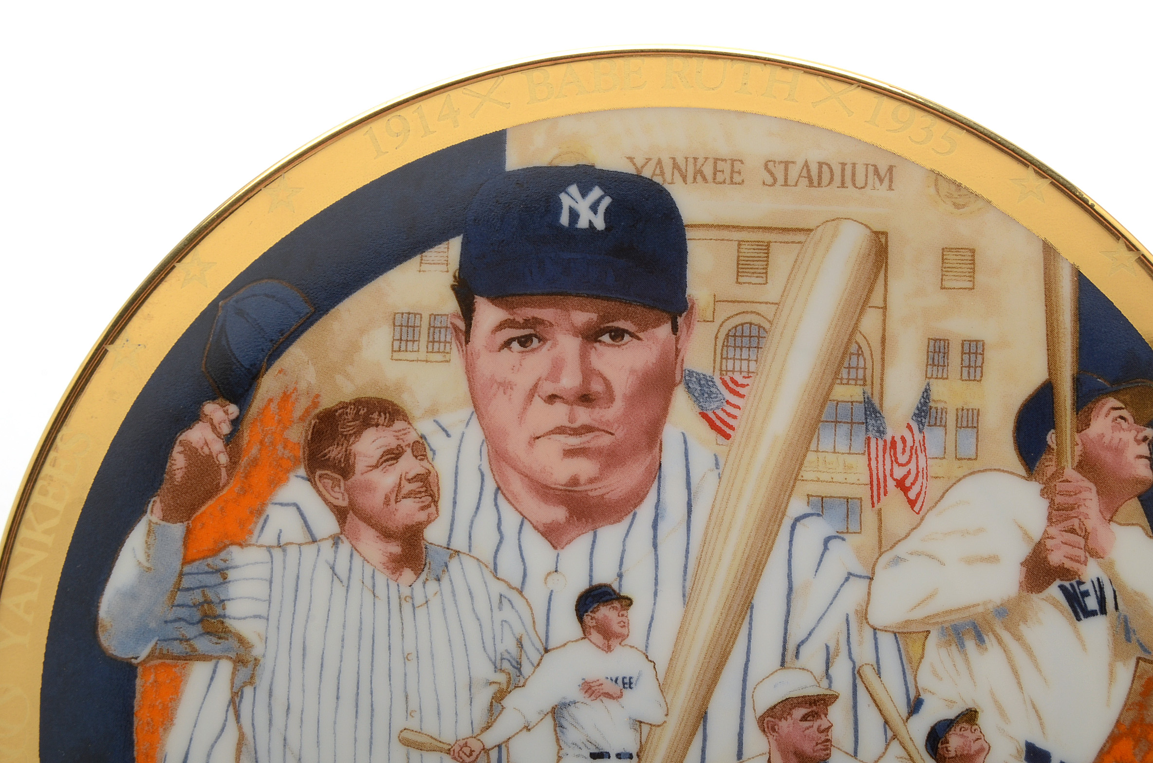 1993 Hamilton Collection Babe Ruth and Mickey Mantle Plates
