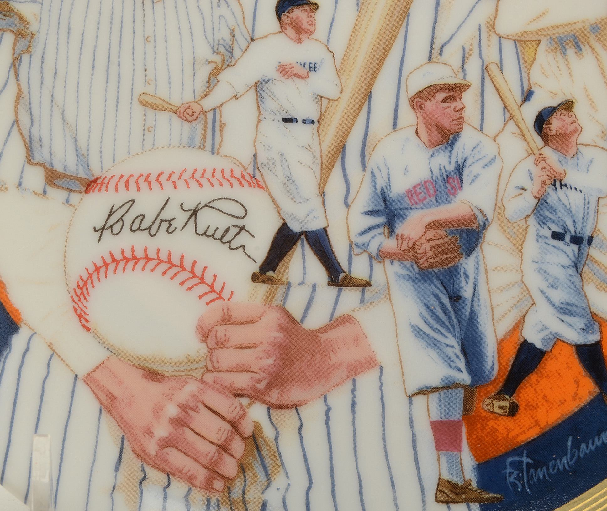 1993 Hamilton Collection Babe Ruth and Mickey Mantle Plates