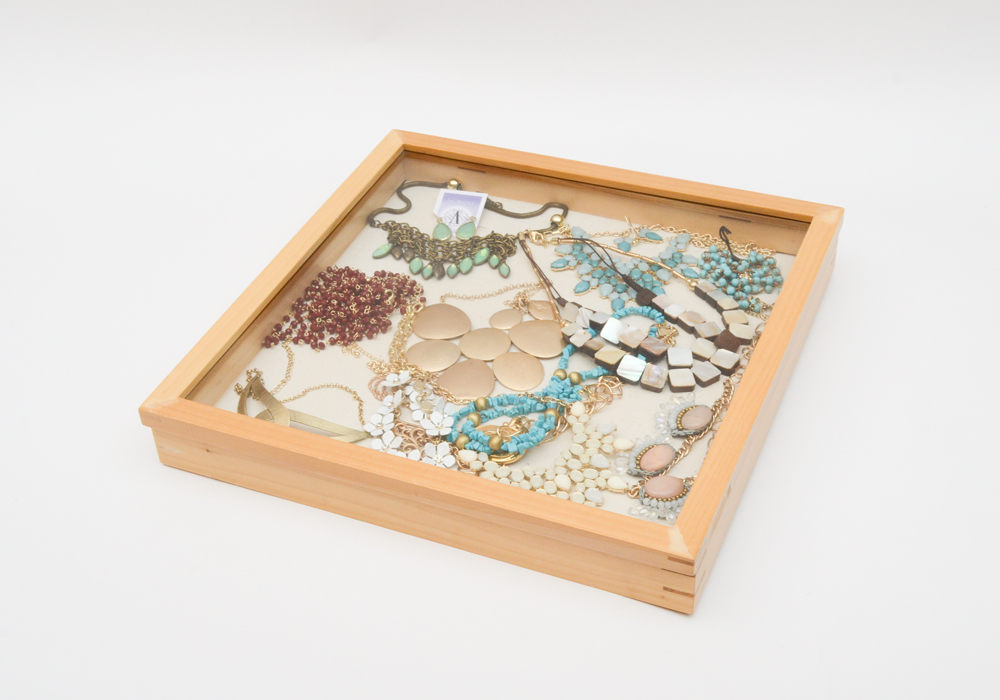 Collection of Fashion Necklaces In Wooden Case