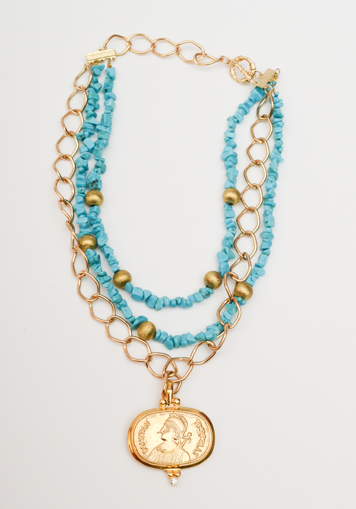 Collection of Fashion Necklaces In Wooden Case