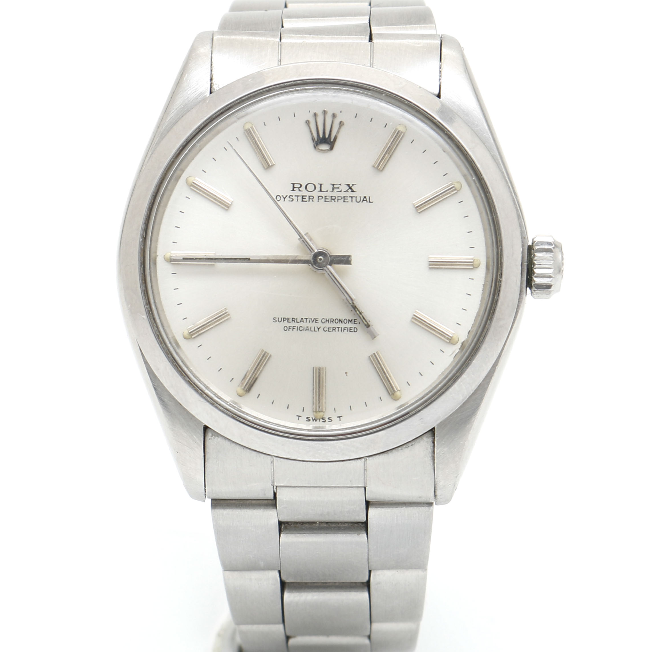 Circa 1979 Vintage Rolex Oyster Perpetual Stainless Steel Watch