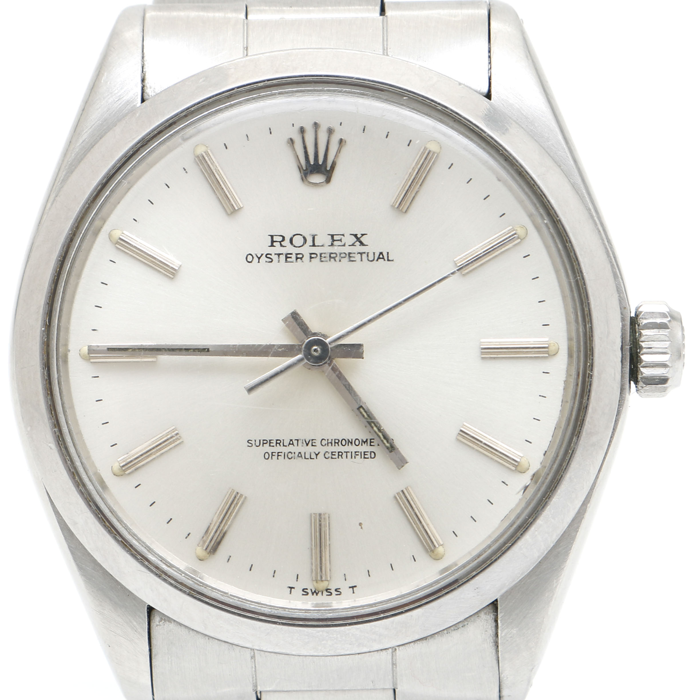 Circa 1979 Vintage Rolex Oyster Perpetual Stainless Steel Watch