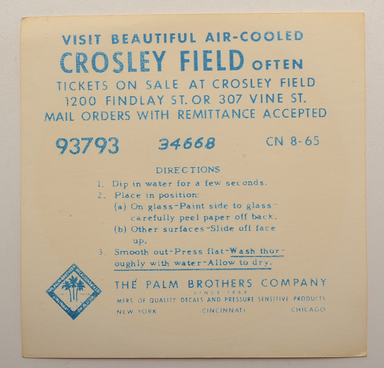 Circa 1960 Cincinnati Reds Pin and Mr. Redlegs Decals