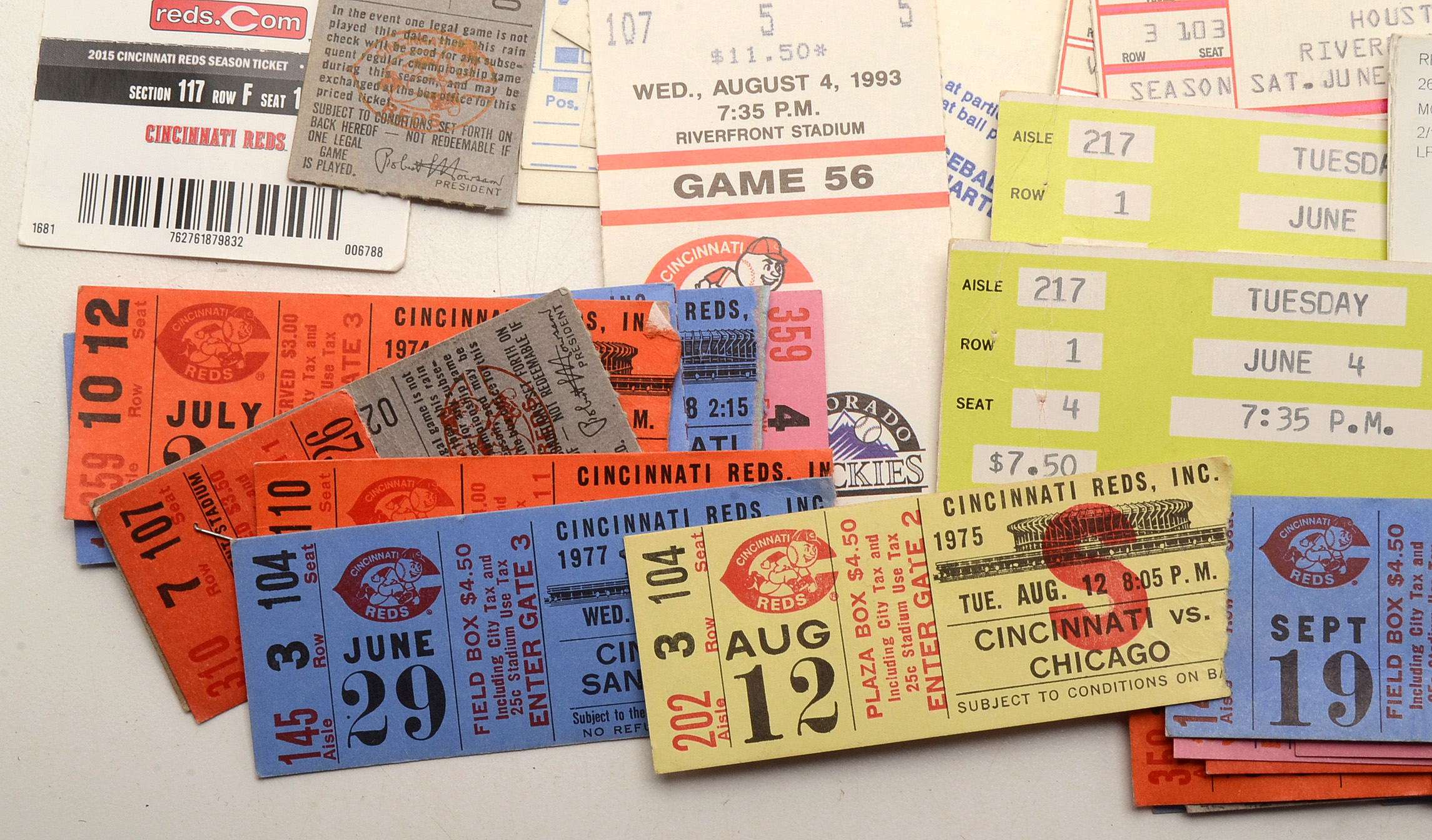 Cincinnati Reds Ticket Stubs
