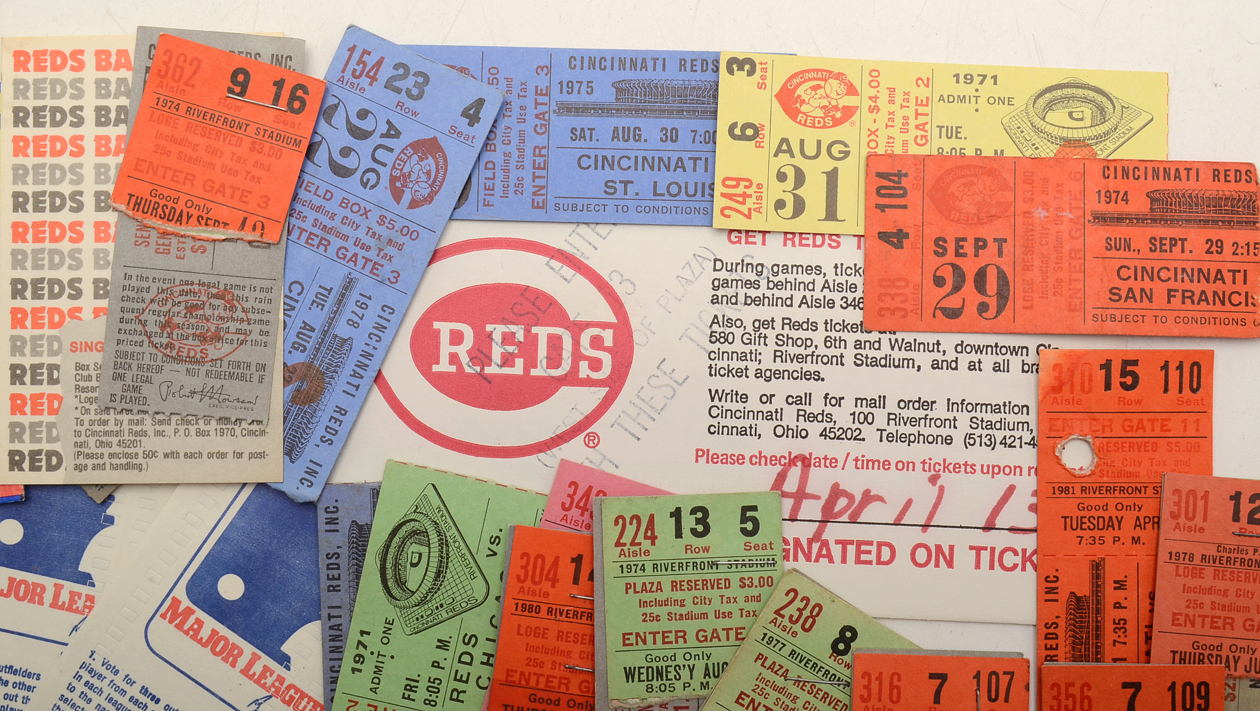 Cincinnati Reds Ticket Stubs