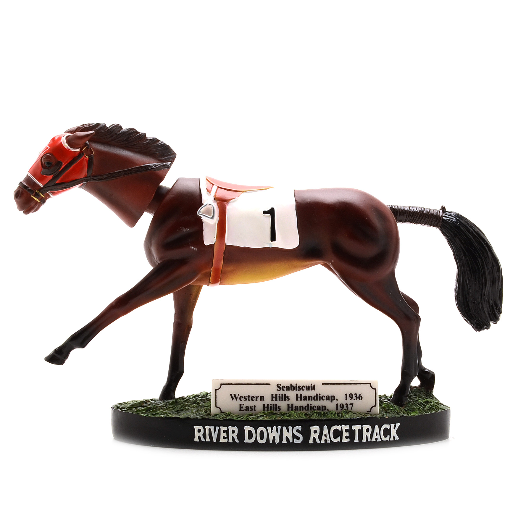 2003 River Downs Racetrack Seabiscuit Bobblehead