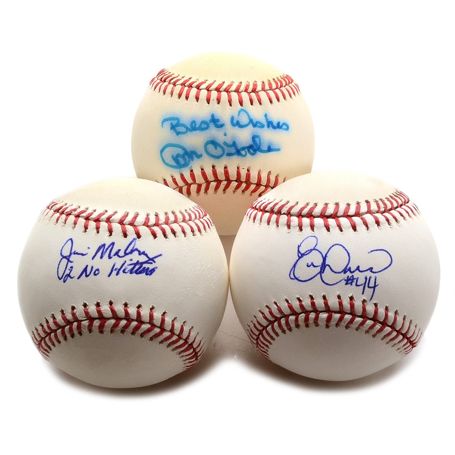 Davis, Maloney and O'Toole Signed Baseballs