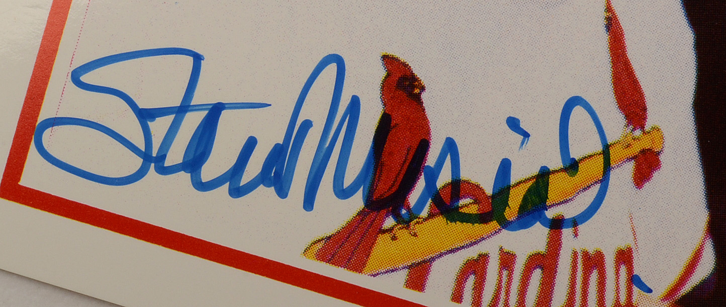 Stan Musial Signed Card With "Stan The Man" COA
