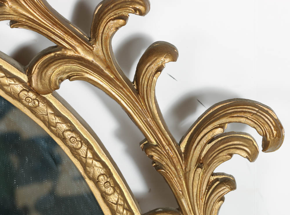 Antique Federal Style Oval Mirror with Eagle