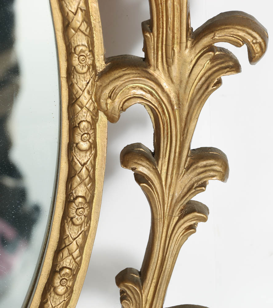 Antique Federal Style Oval Mirror with Eagle