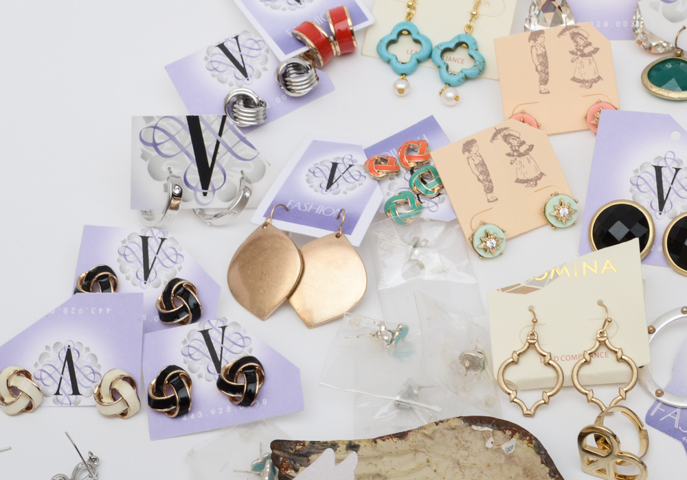 Large Collection of Fashion Earrings