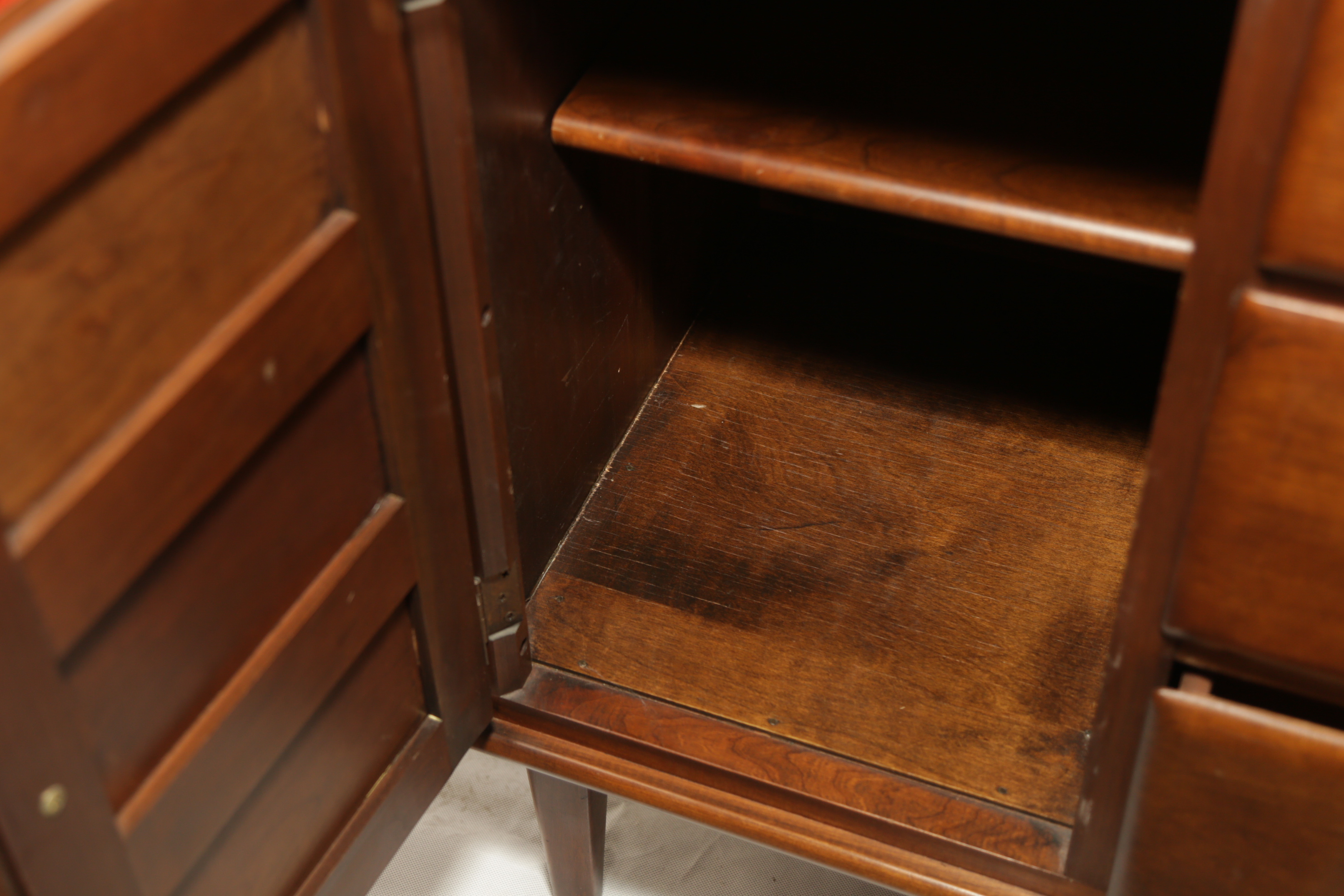 Mid Century Modern Heywood Wakefield "Cliff House" Buffet with China Cabinet