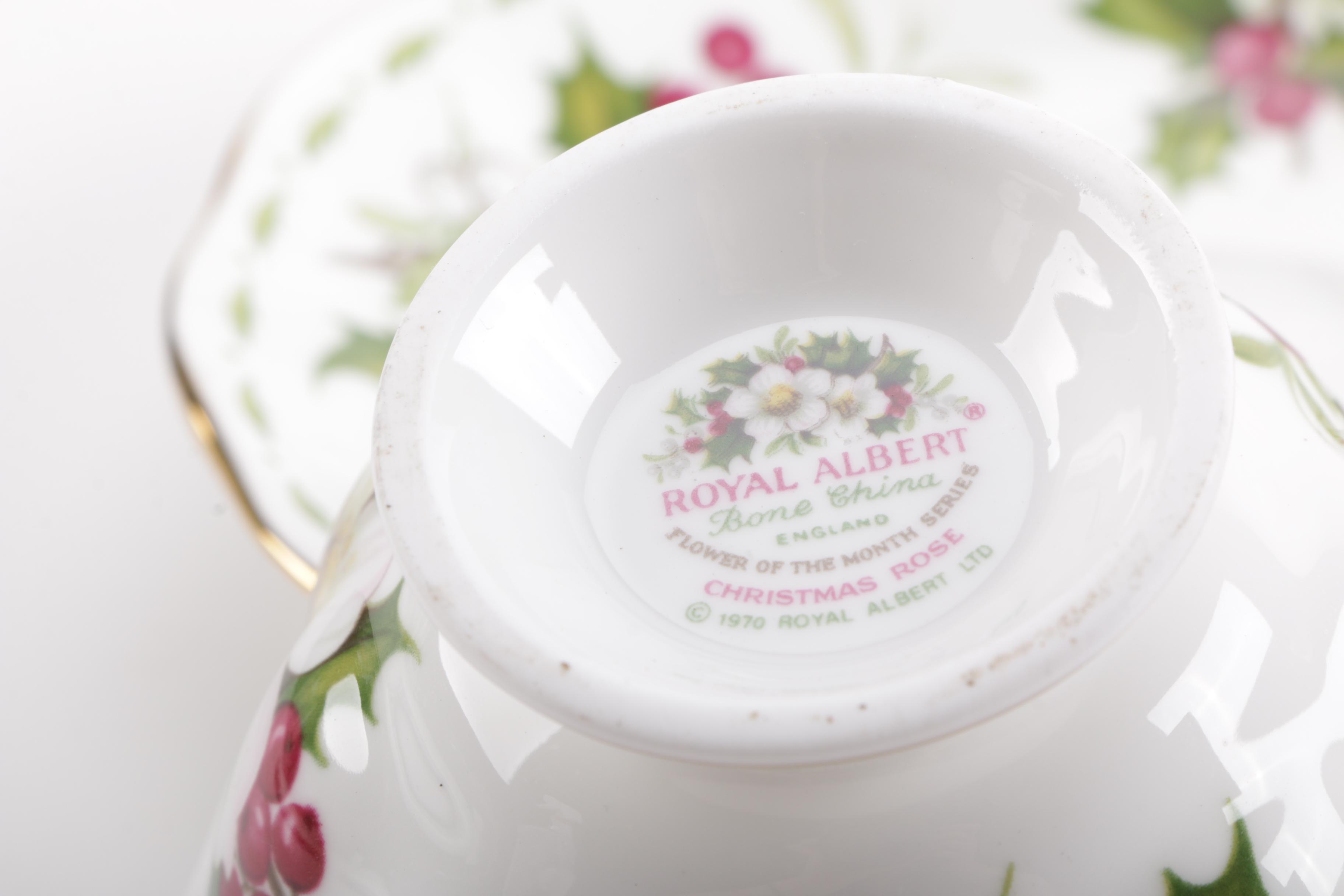 Fine China Teacups and Saucers Including Staffordshire and Royal Albert