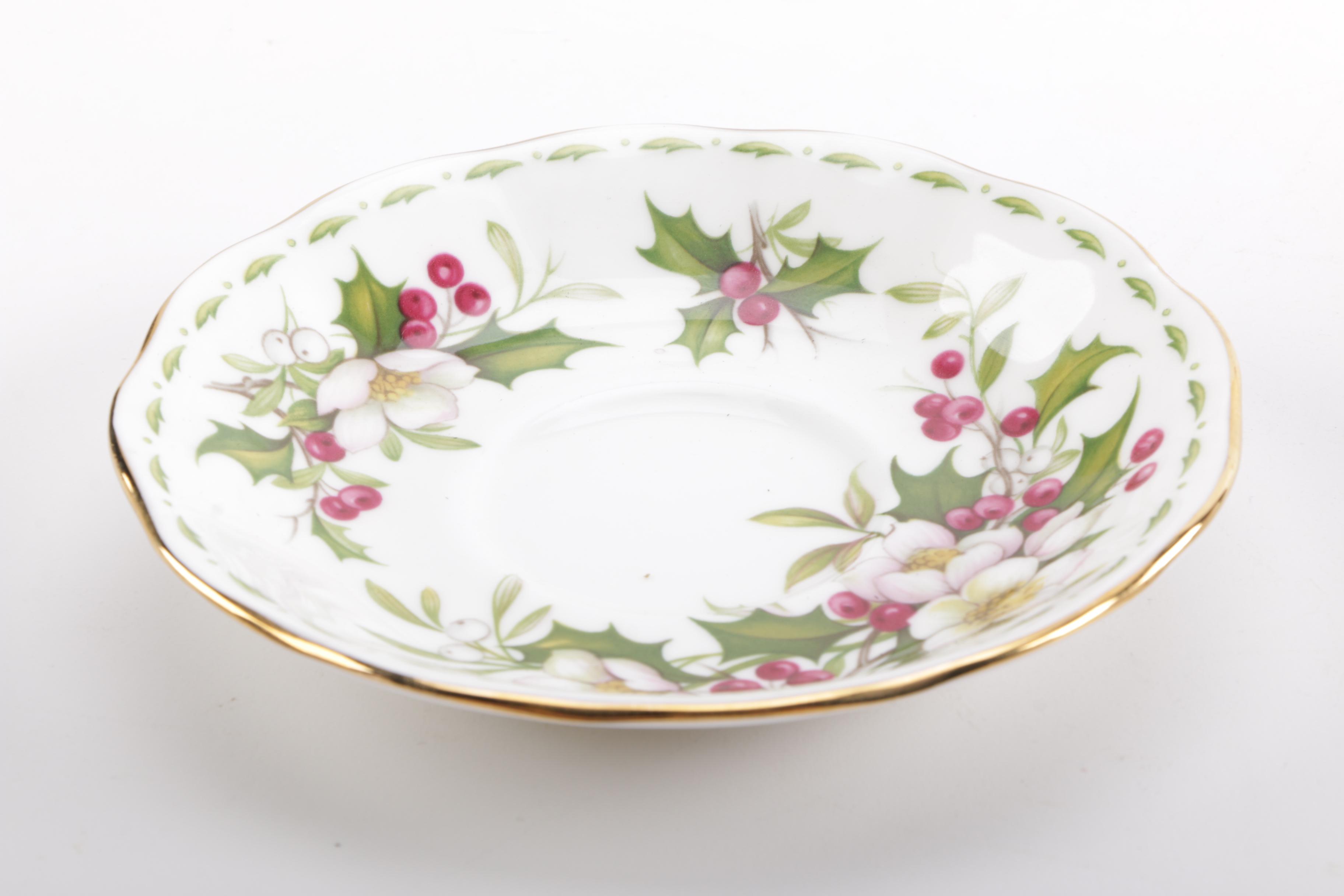 Fine China Teacups and Saucers Including Staffordshire and Royal Albert