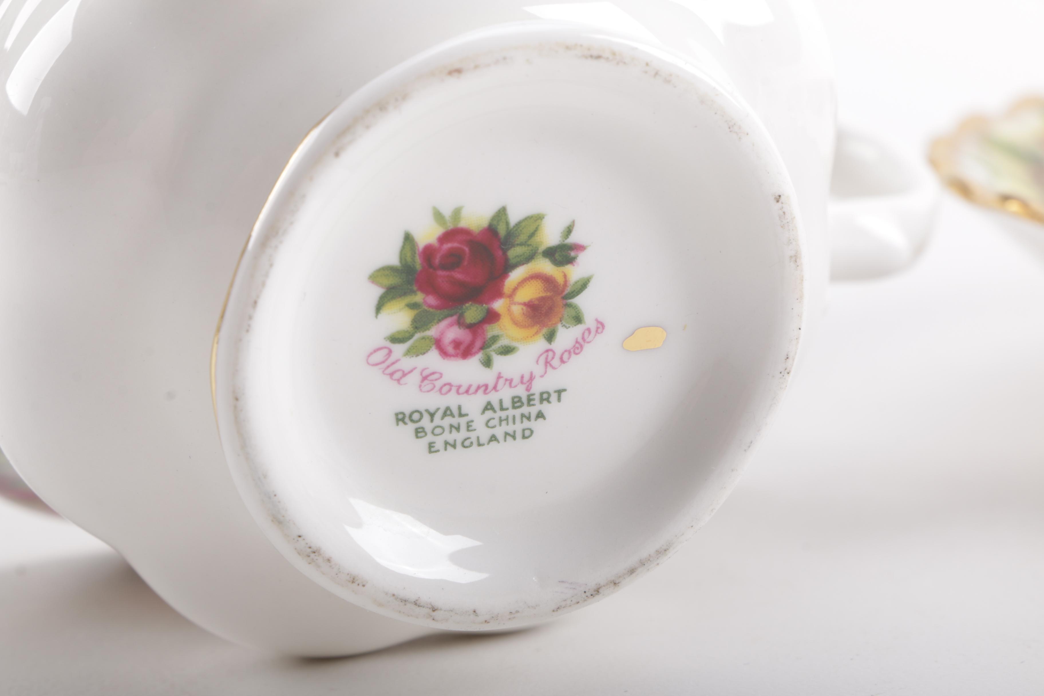 Fine China Teacups and Saucers Including Staffordshire and Royal Albert