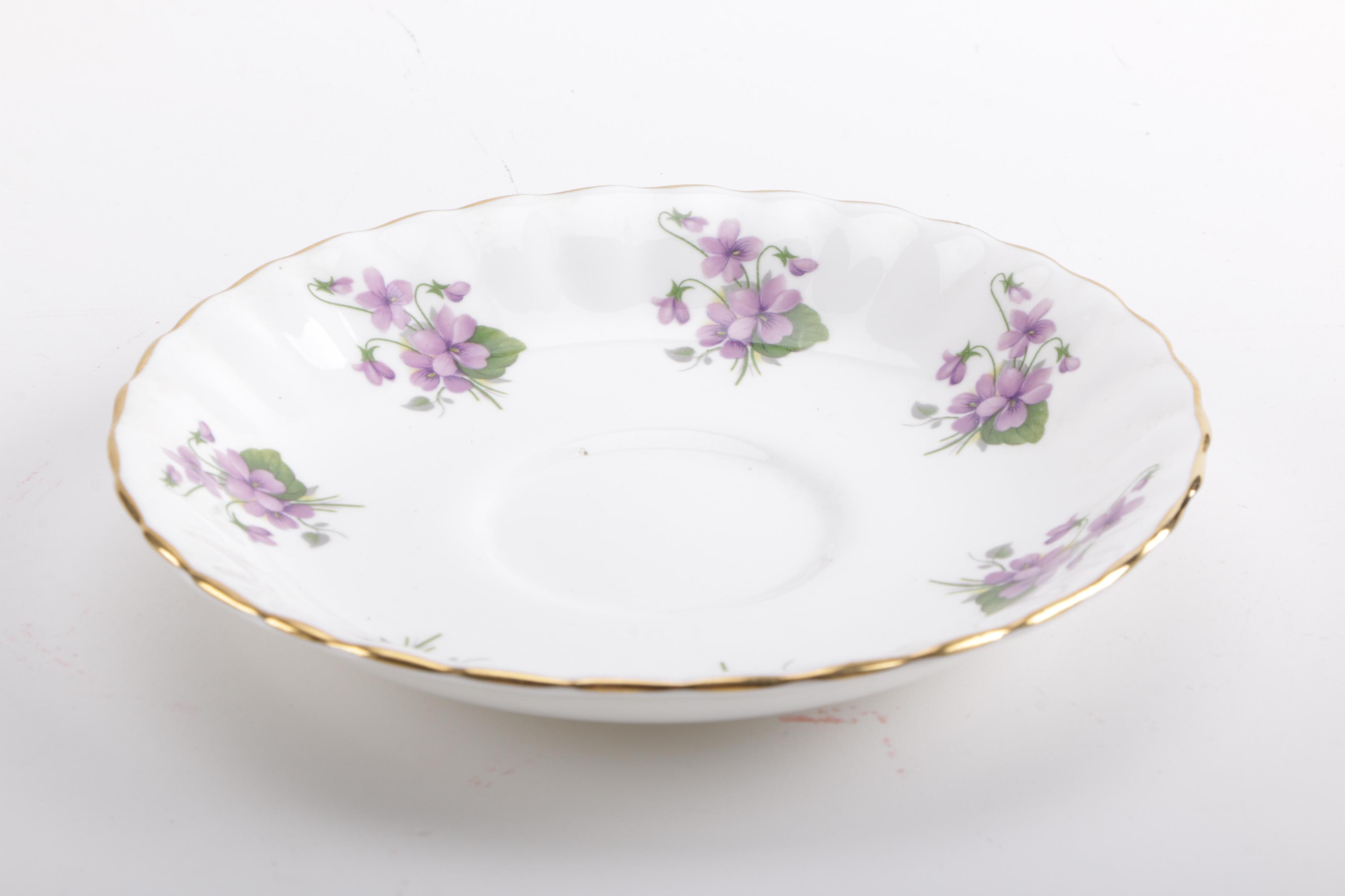 Fine China Teacups and Saucers Including Staffordshire and Royal Albert