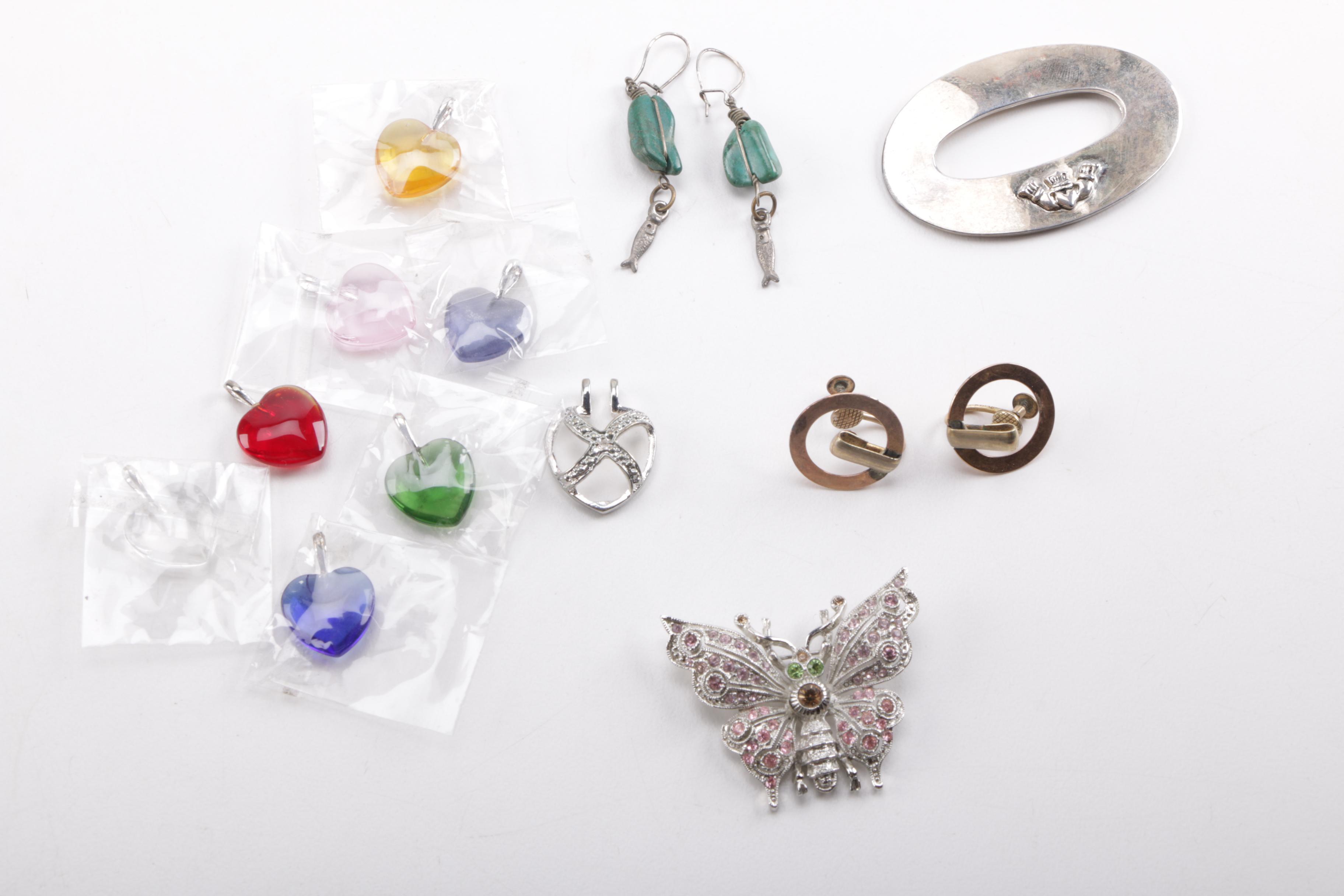 Assortment of Vintage Fashion and Stone Jewelry