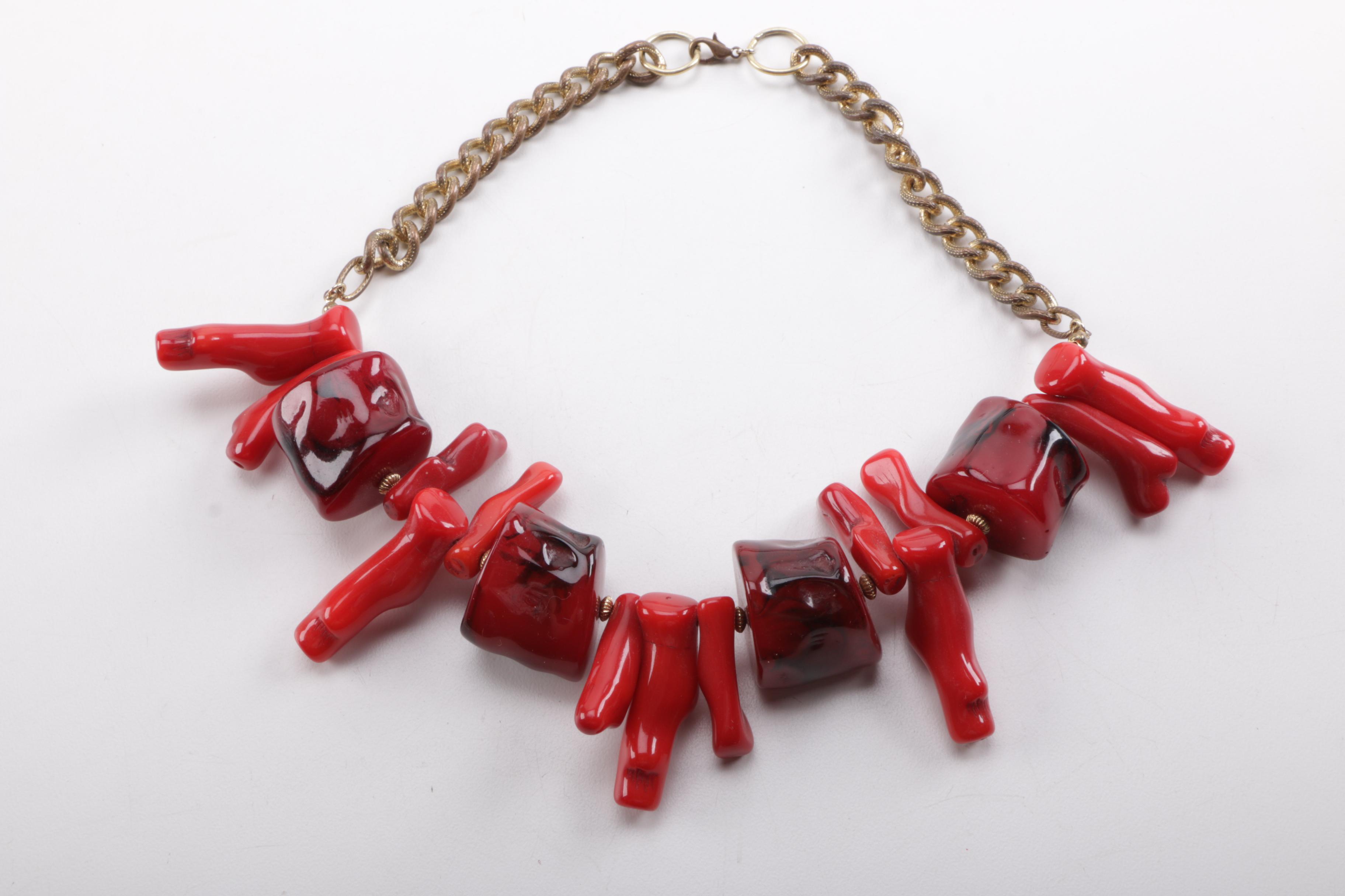 Assortment of Vintage Fashion and Stone Jewelry