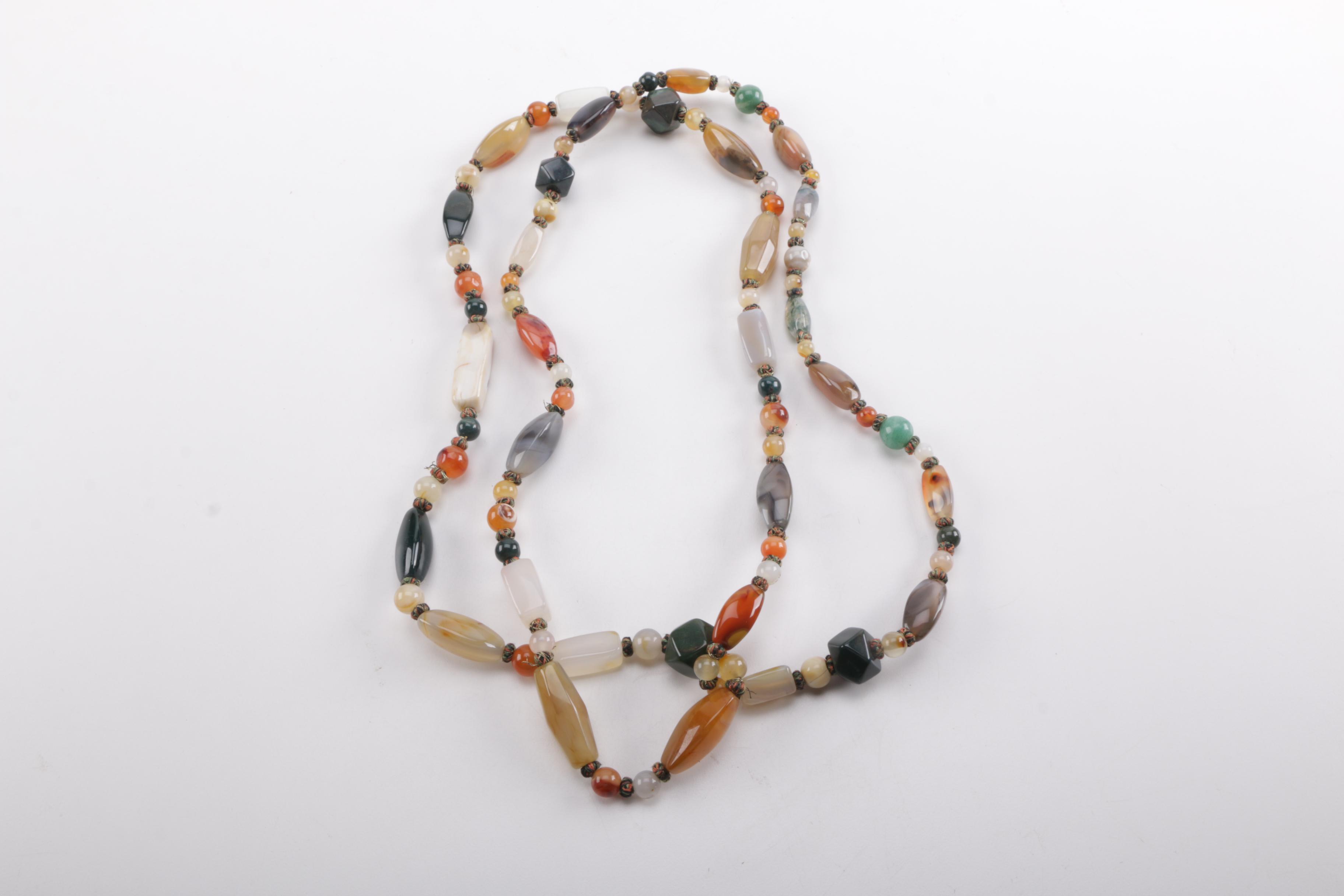 Assortment of Vintage Fashion and Stone Jewelry