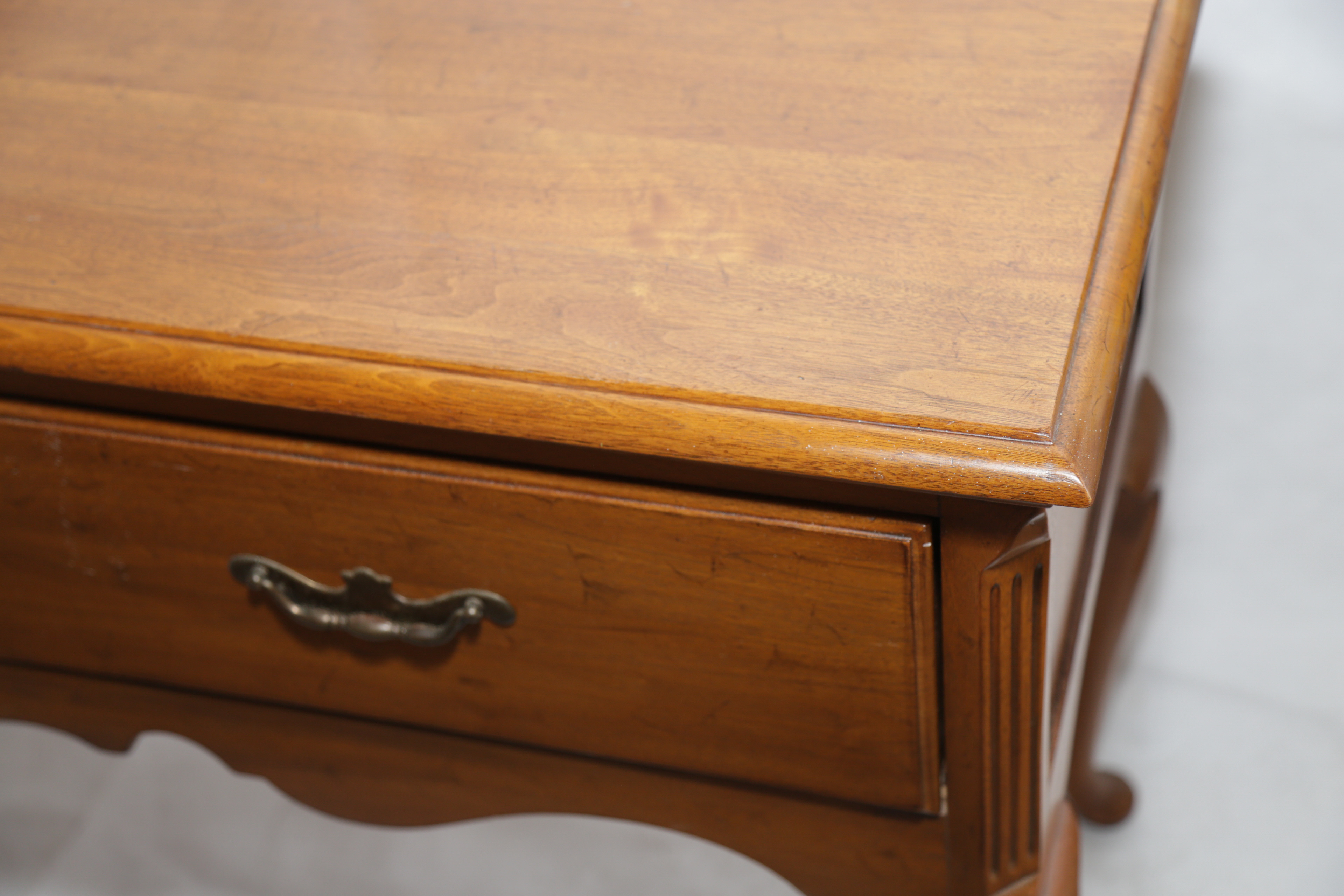 Vintage Queen Anne Style Walnut Sideboard by Davis Cabinet Company