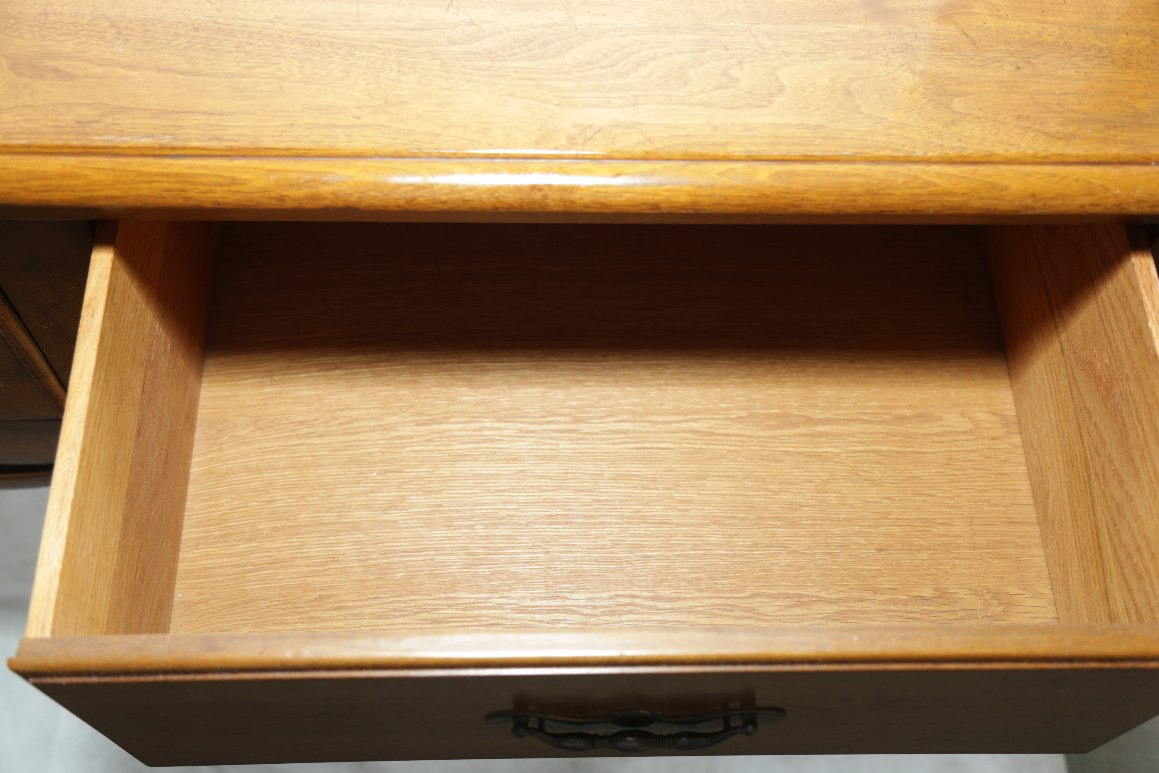 Vintage Queen Anne Style Walnut Sideboard by Davis Cabinet Company