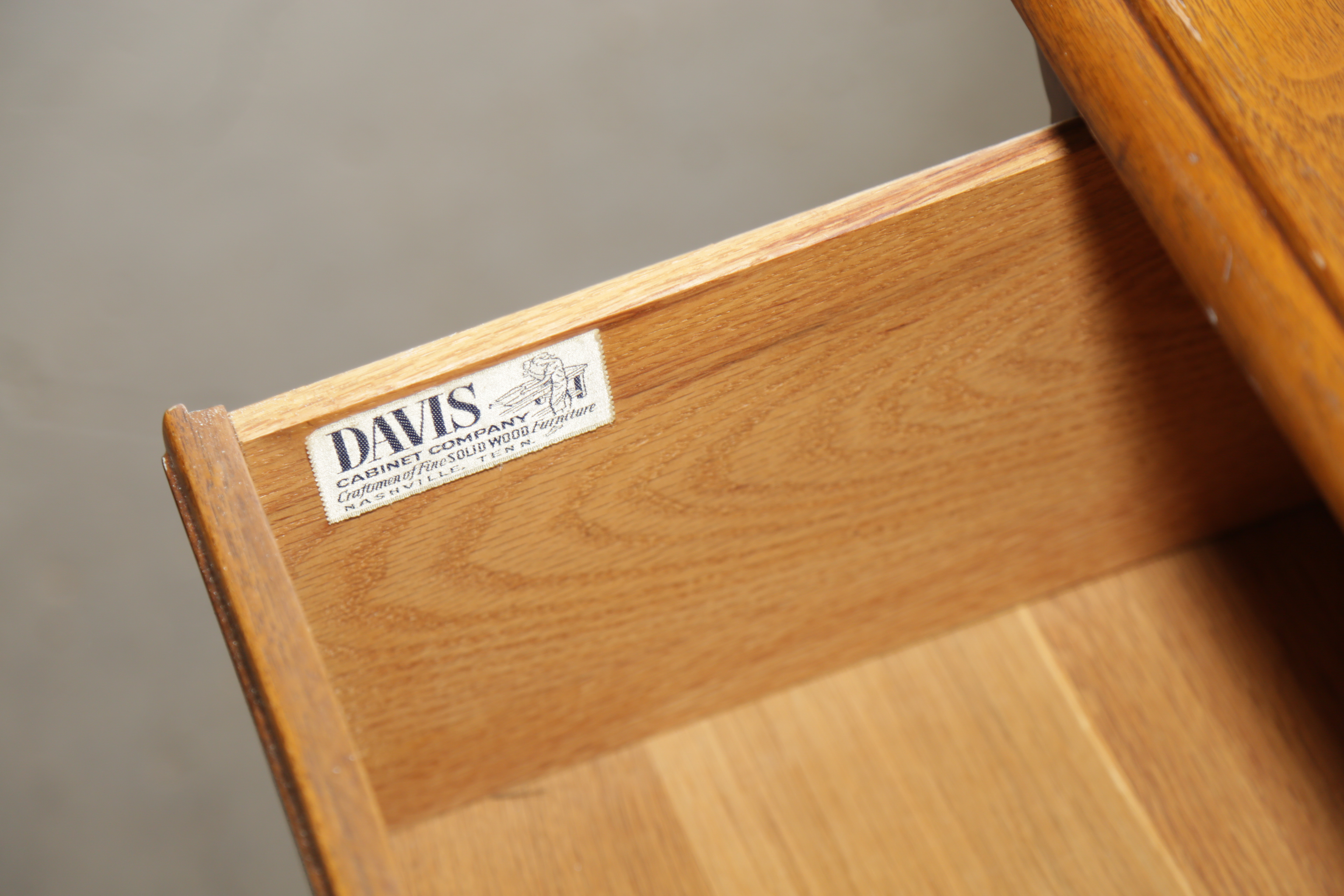 Vintage Queen Anne Style Walnut Sideboard by Davis Cabinet Company