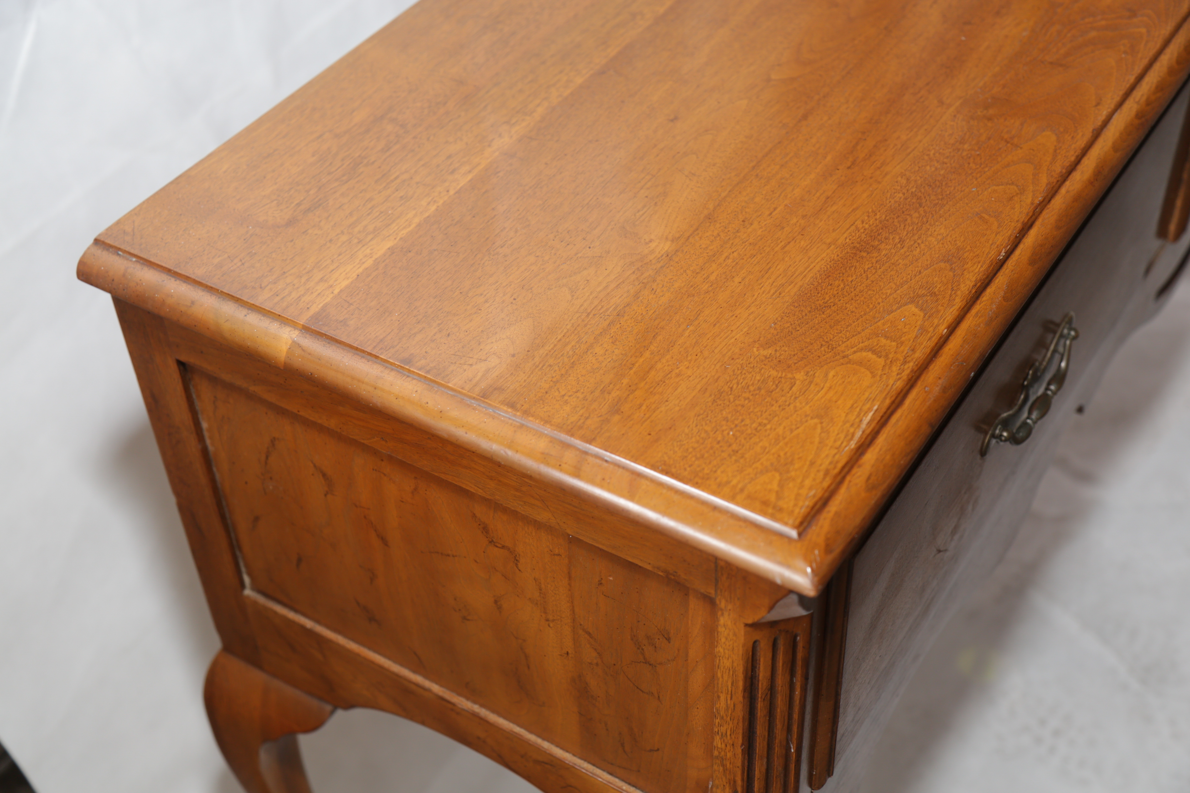 Vintage Queen Anne Style Walnut Sideboard by Davis Cabinet Company