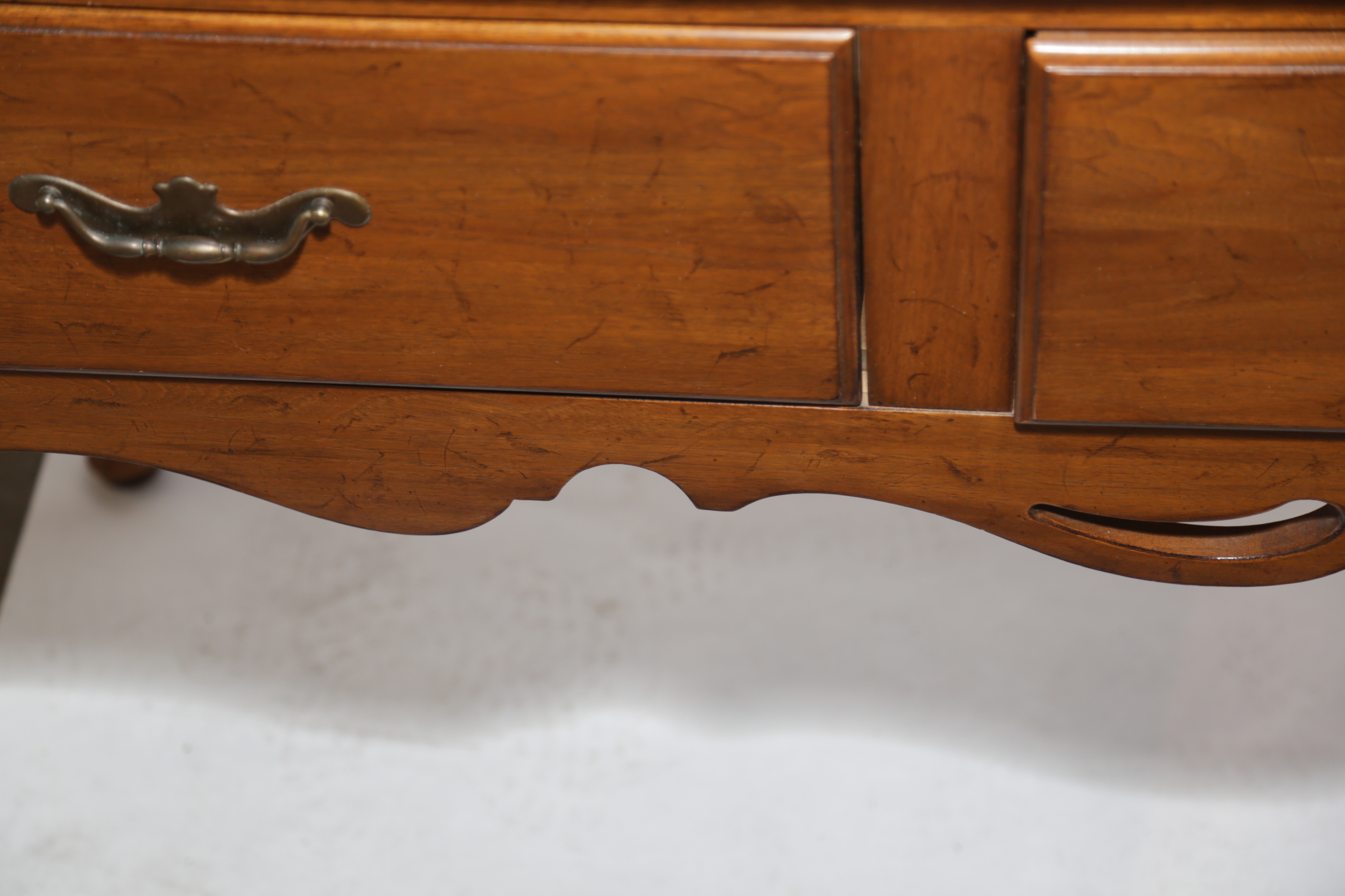 Vintage Queen Anne Style Walnut Sideboard by Davis Cabinet Company