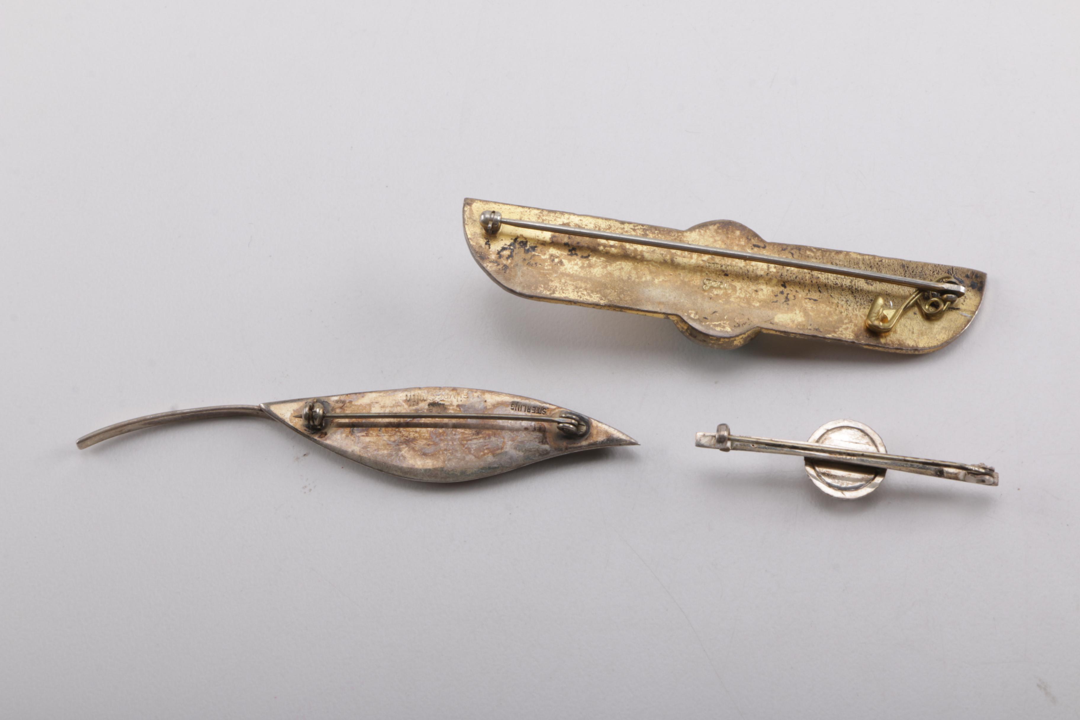 Vintage Sterling Silver and Stone Jewelry Featuring Egyptian Revi